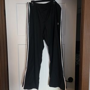 Adidas Black Track Pants with White Side Stripes